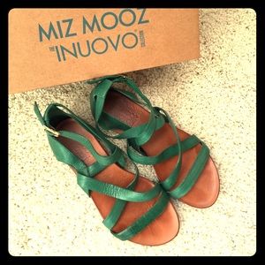 Miz Mooz green leather sandals